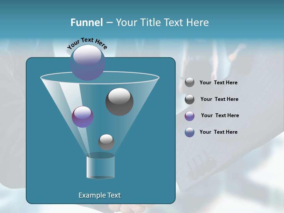 Two Men Shaking Hands In Front Of A Group Of People PowerPoint Template
