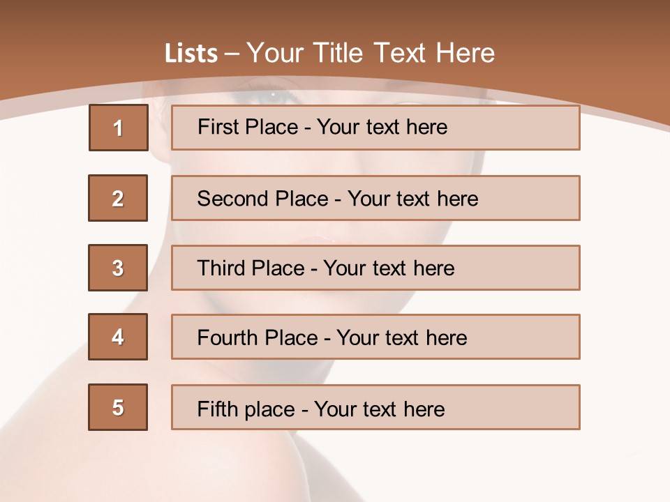 Caucasian Health Woman PowerPoint Template