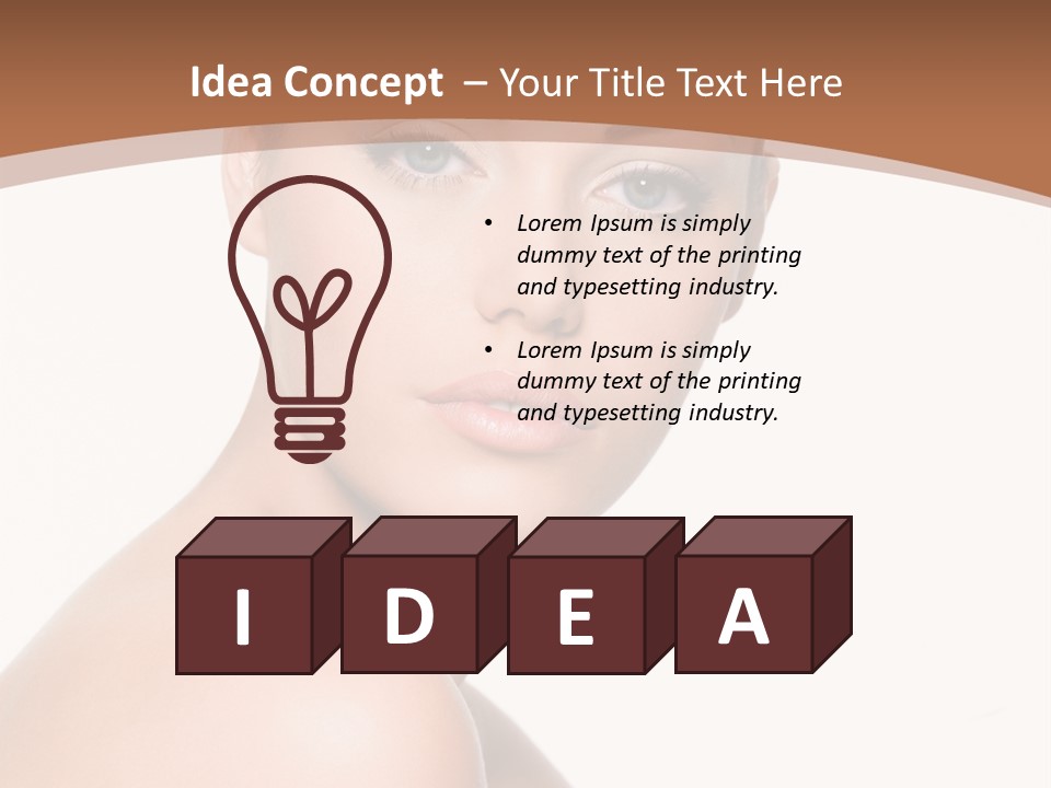 Caucasian Health Woman PowerPoint Template