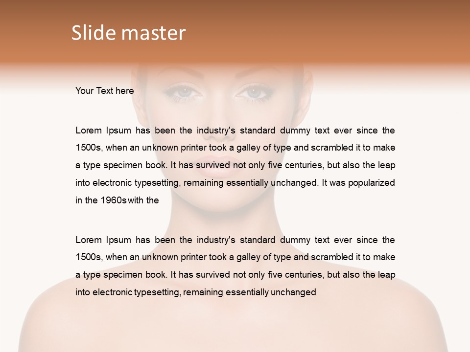 Caucasian Health Woman PowerPoint Template