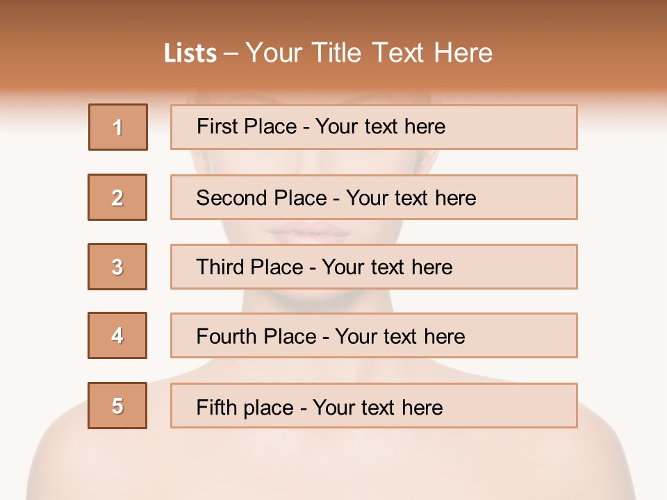 Caucasian Health Woman PowerPoint Template