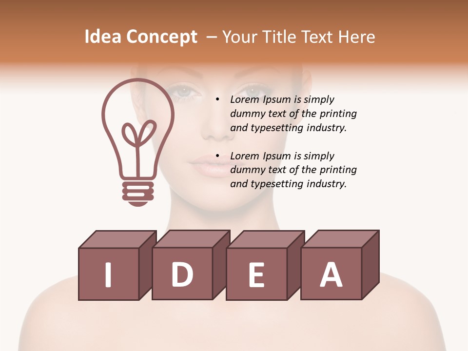 Caucasian Health Woman PowerPoint Template