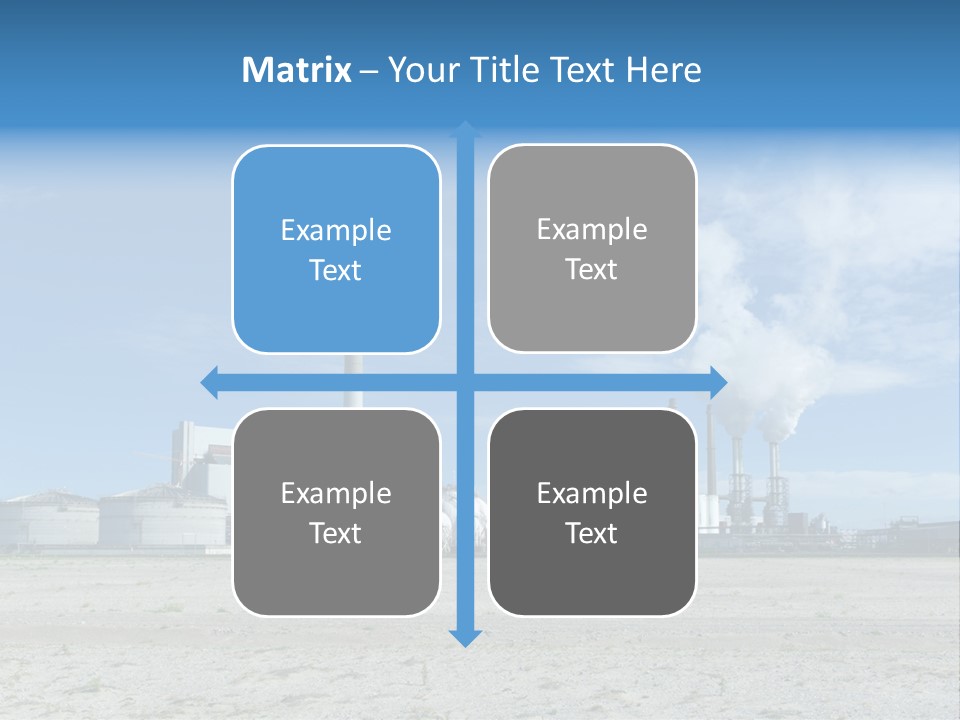 A Power Plant With Smoke Coming Out Of It PowerPoint Template