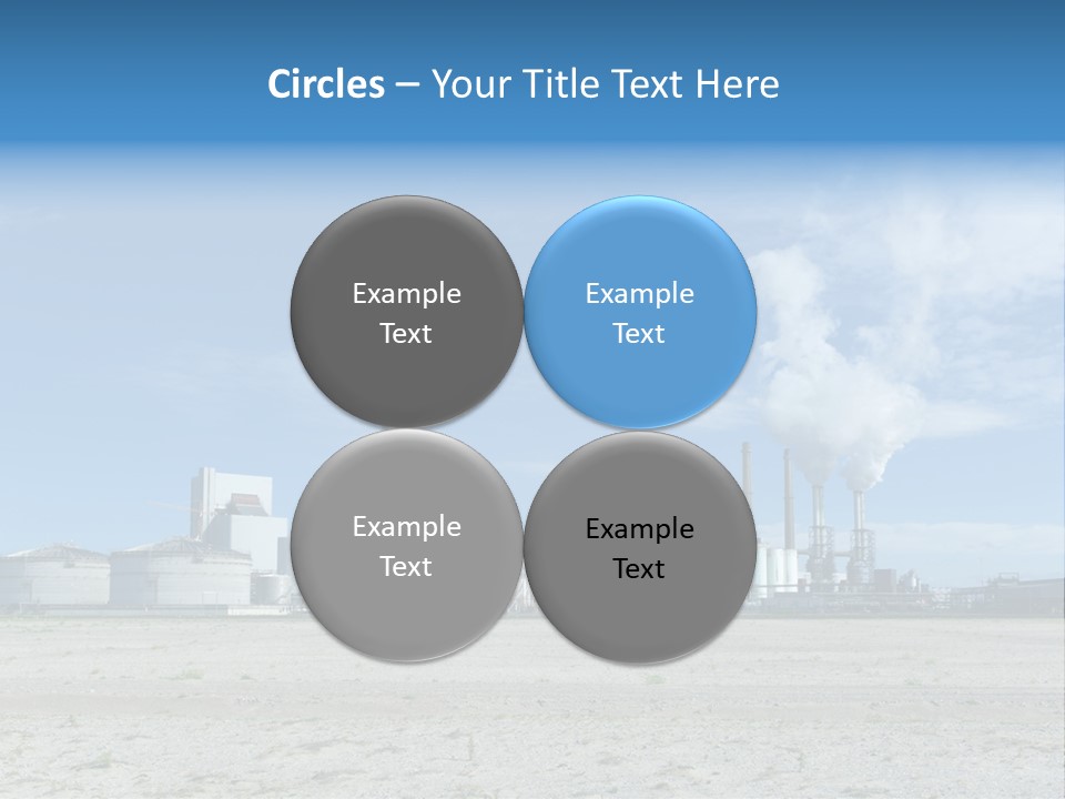 A Power Plant With Smoke Coming Out Of It PowerPoint Template