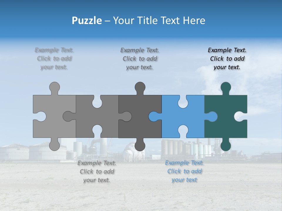 A Power Plant With Smoke Coming Out Of It PowerPoint Template