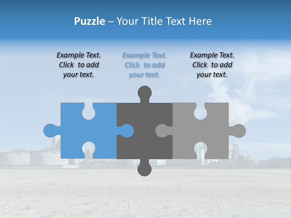 A Power Plant With Smoke Coming Out Of It PowerPoint Template