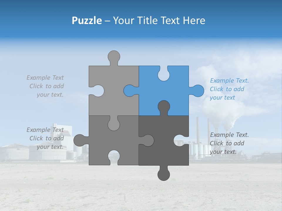 A Power Plant With Smoke Coming Out Of It PowerPoint Template