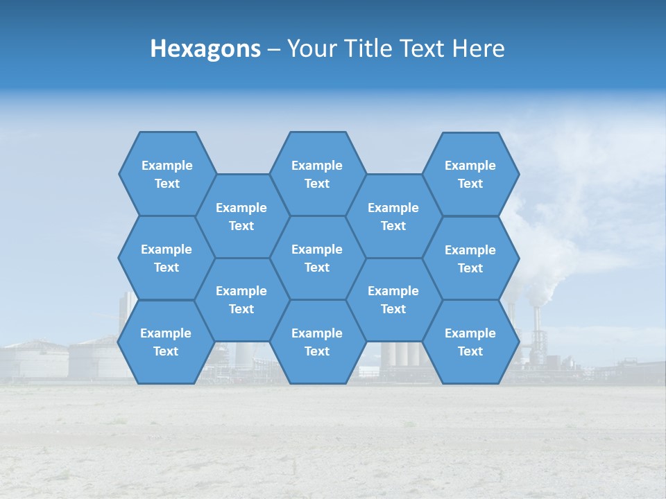 A Power Plant With Smoke Coming Out Of It PowerPoint Template
