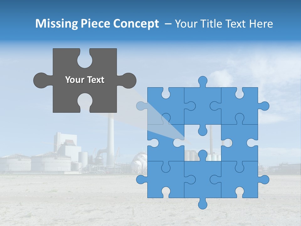 A Power Plant With Smoke Coming Out Of It PowerPoint Template