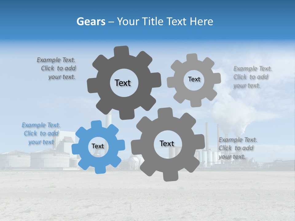 A Power Plant With Smoke Coming Out Of It PowerPoint Template