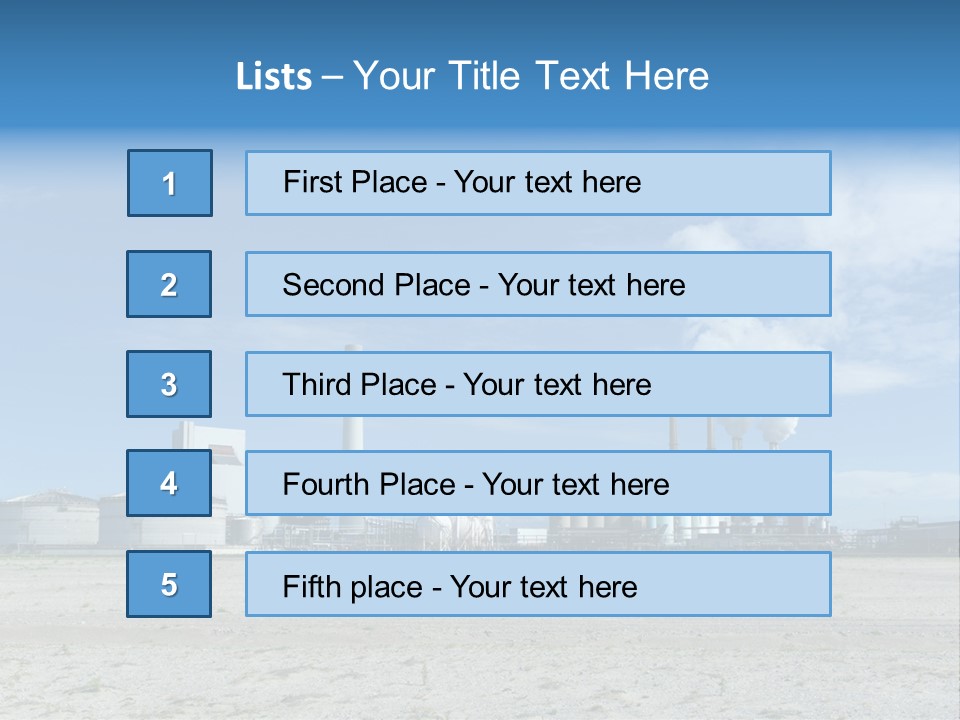 A Power Plant With Smoke Coming Out Of It PowerPoint Template