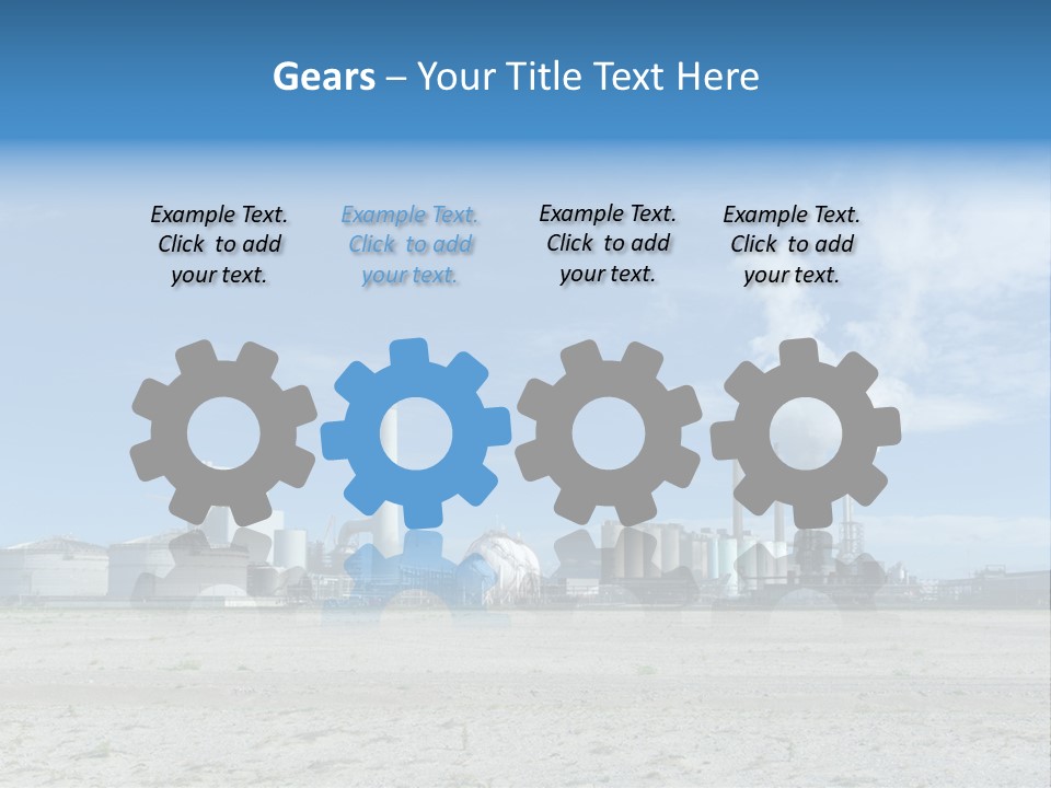 A Power Plant With Smoke Coming Out Of It PowerPoint Template