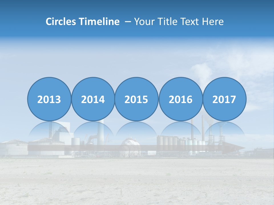 A Power Plant With Smoke Coming Out Of It PowerPoint Template