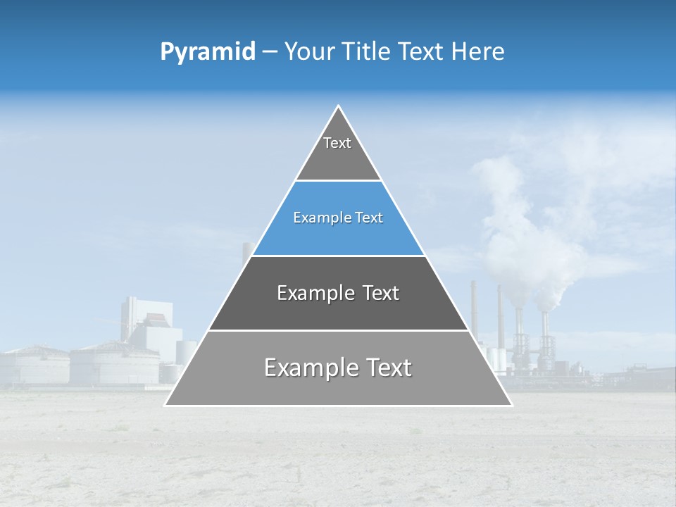 A Power Plant With Smoke Coming Out Of It PowerPoint Template