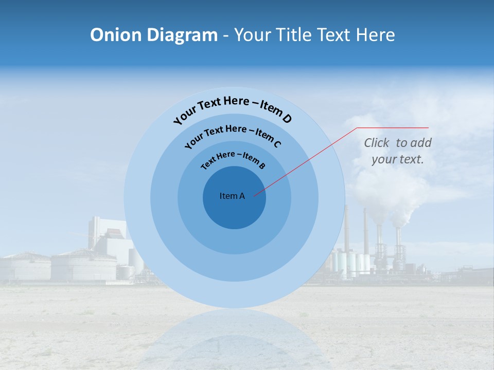 A Power Plant With Smoke Coming Out Of It PowerPoint Template