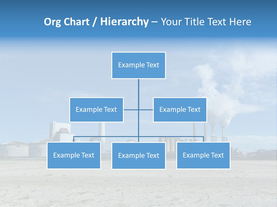 A Power Plant With Smoke Coming Out Of It PowerPoint Template