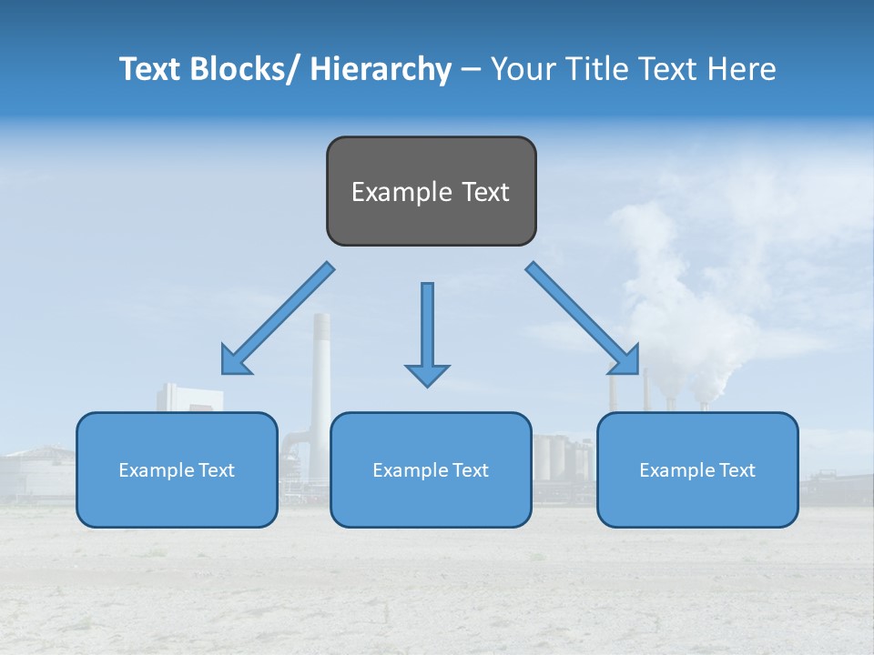 A Power Plant With Smoke Coming Out Of It PowerPoint Template