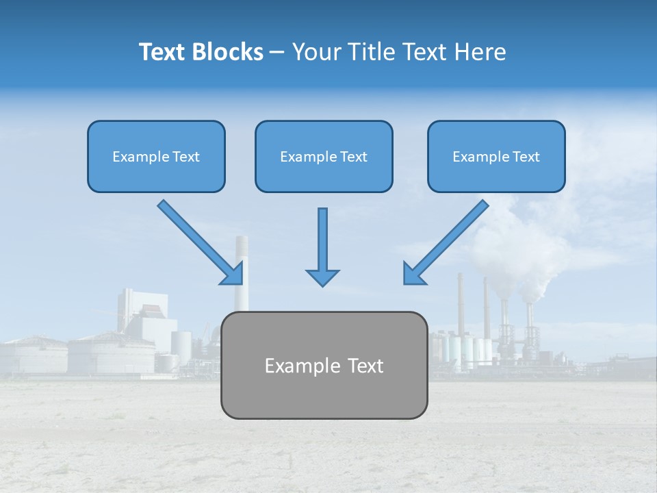 A Power Plant With Smoke Coming Out Of It PowerPoint Template