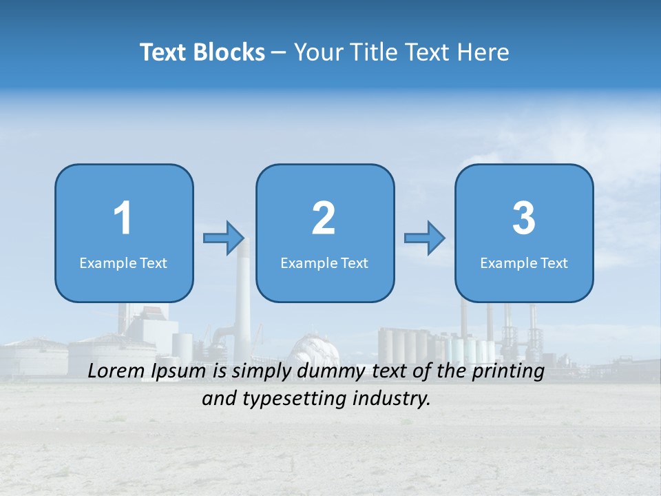 A Power Plant With Smoke Coming Out Of It PowerPoint Template