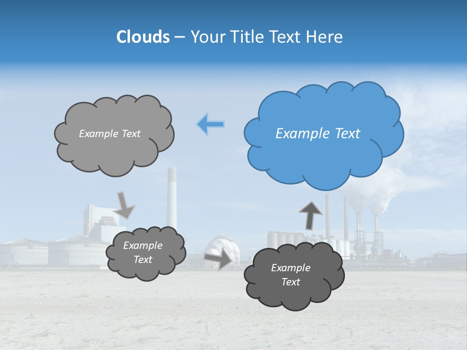 A Power Plant With Smoke Coming Out Of It PowerPoint Template