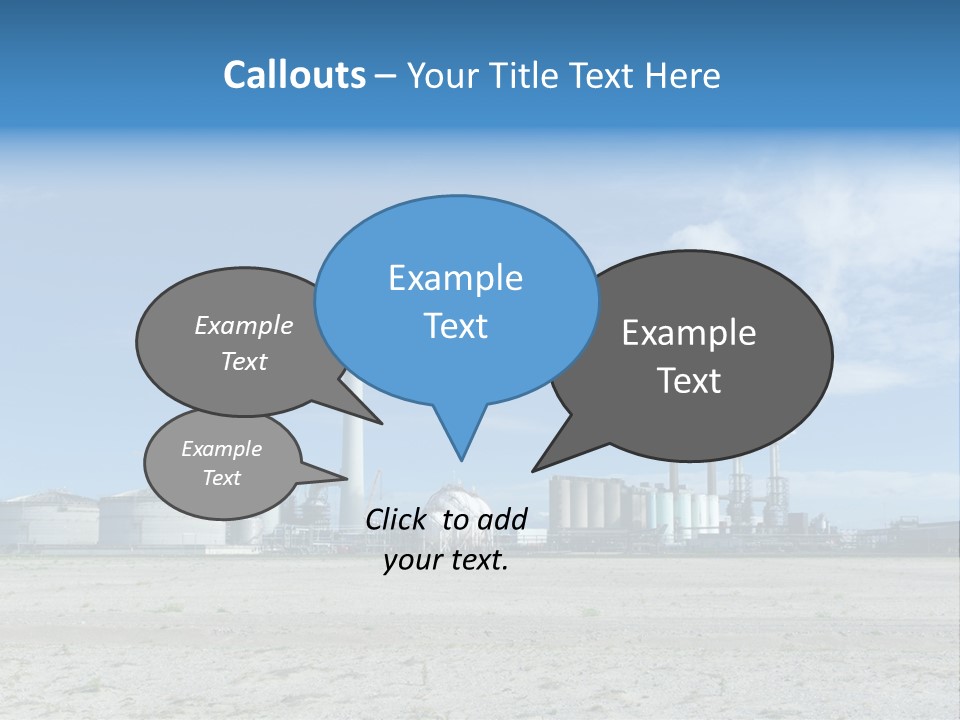 A Power Plant With Smoke Coming Out Of It PowerPoint Template