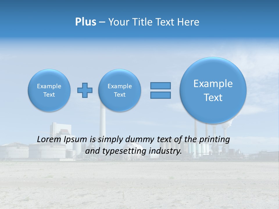 A Power Plant With Smoke Coming Out Of It PowerPoint Template