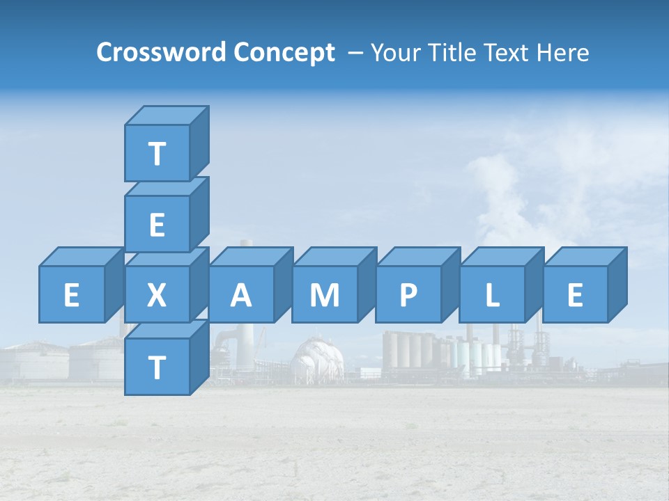 A Power Plant With Smoke Coming Out Of It PowerPoint Template
