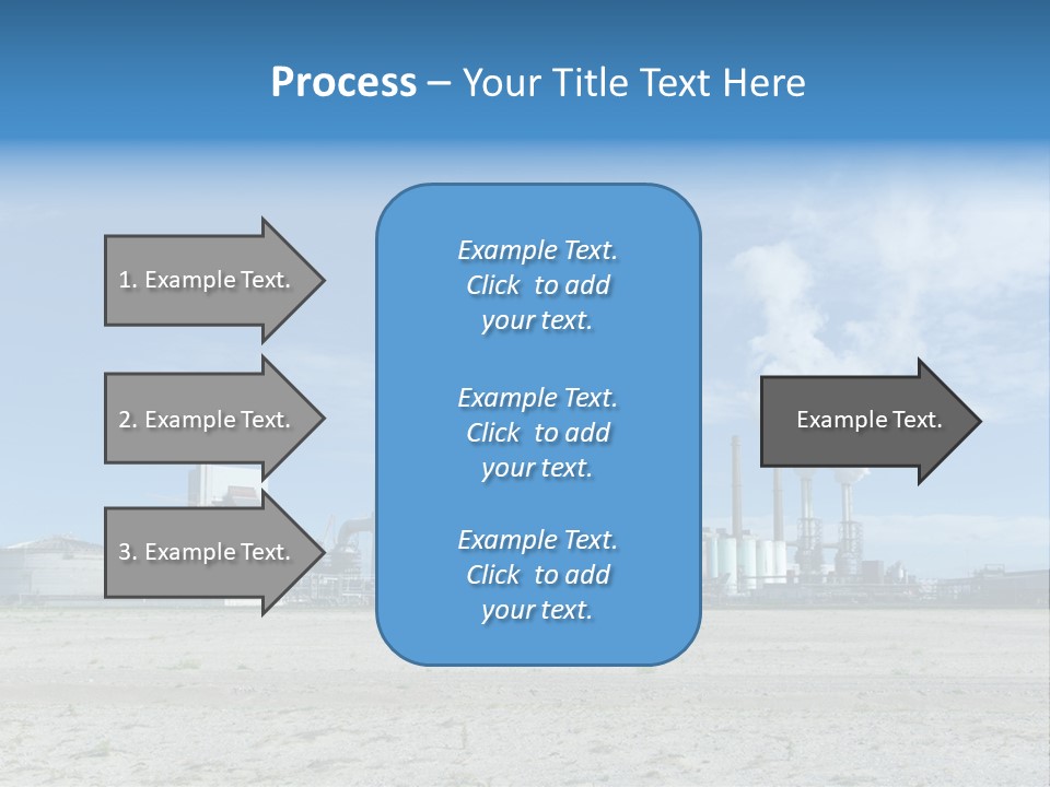 A Power Plant With Smoke Coming Out Of It PowerPoint Template
