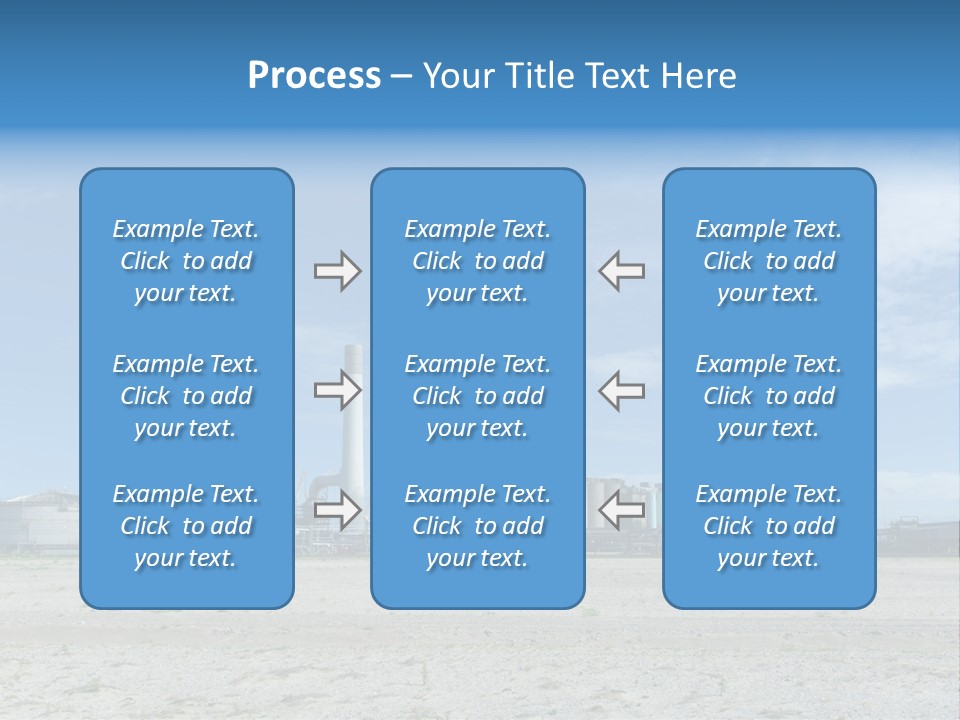 A Power Plant With Smoke Coming Out Of It PowerPoint Template