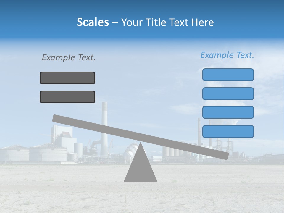 A Power Plant With Smoke Coming Out Of It PowerPoint Template