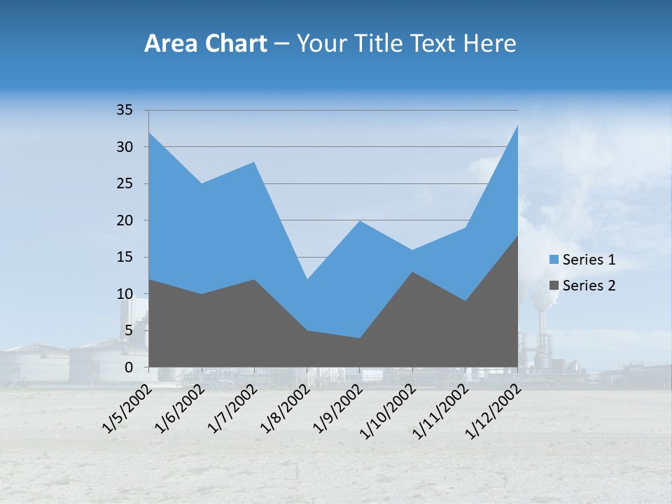A Power Plant With Smoke Coming Out Of It PowerPoint Template