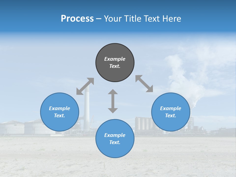 A Power Plant With Smoke Coming Out Of It PowerPoint Template