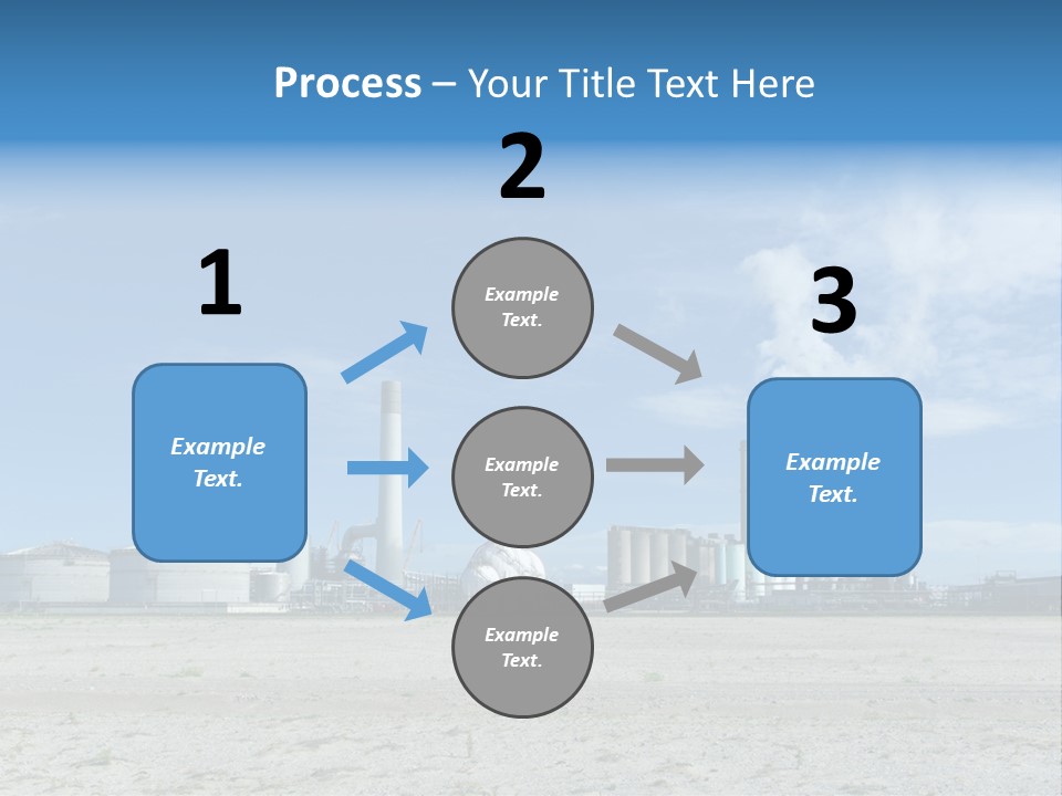 A Power Plant With Smoke Coming Out Of It PowerPoint Template