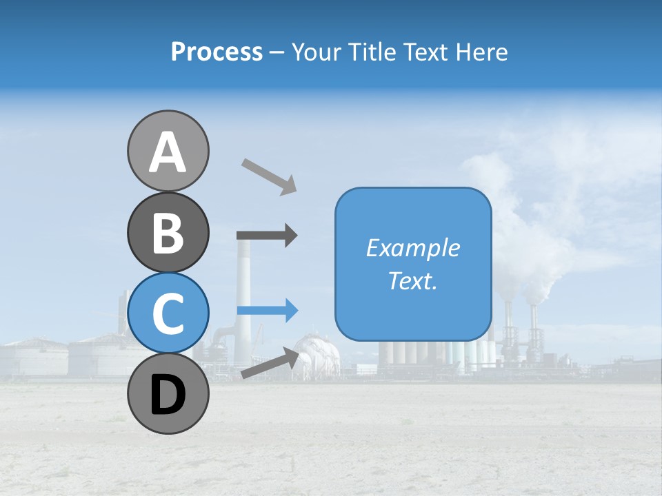 A Power Plant With Smoke Coming Out Of It PowerPoint Template