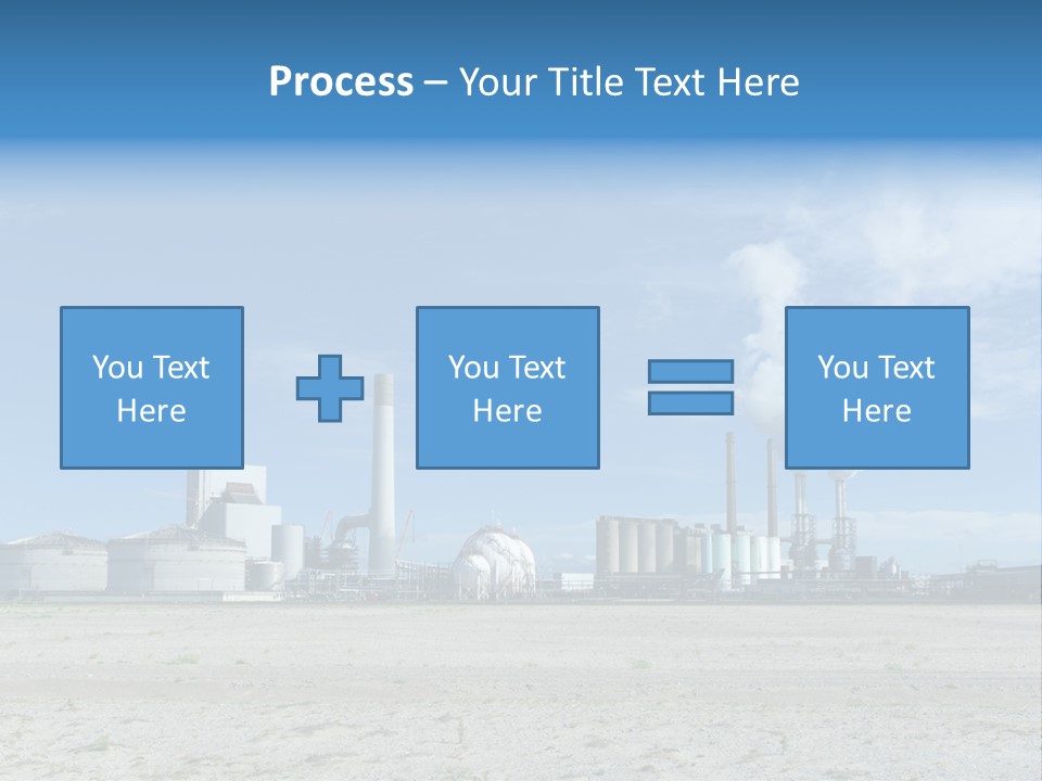 A Power Plant With Smoke Coming Out Of It PowerPoint Template