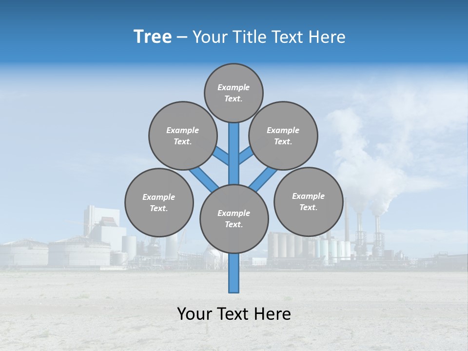 A Power Plant With Smoke Coming Out Of It PowerPoint Template