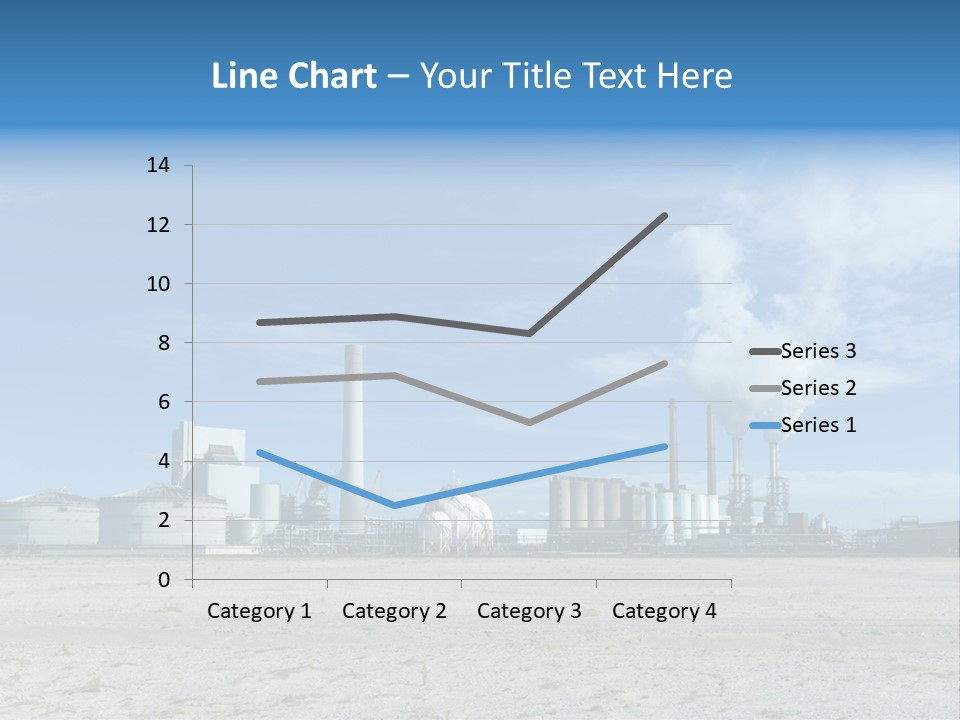 A Power Plant With Smoke Coming Out Of It PowerPoint Template