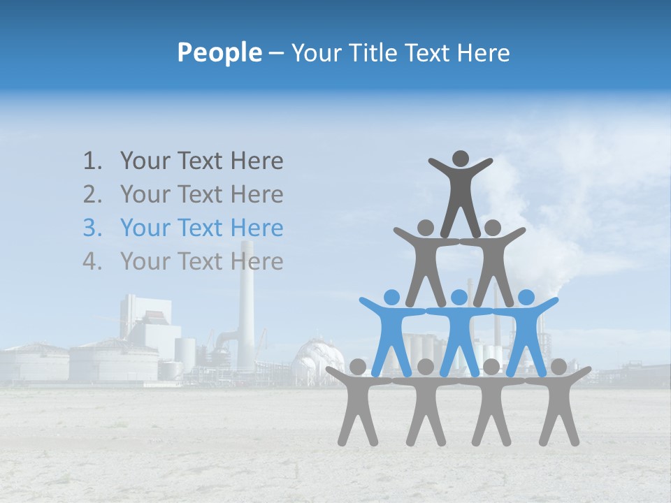 A Power Plant With Smoke Coming Out Of It PowerPoint Template