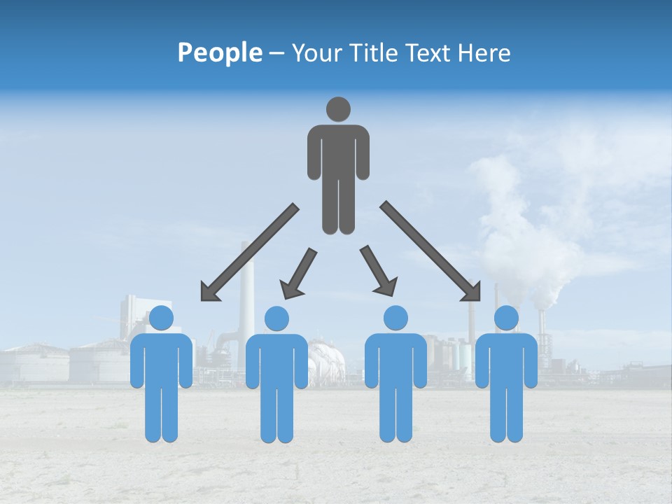 A Power Plant With Smoke Coming Out Of It PowerPoint Template