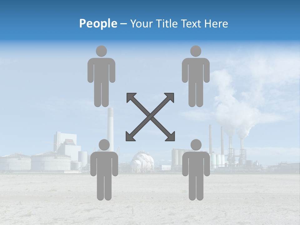 A Power Plant With Smoke Coming Out Of It PowerPoint Template