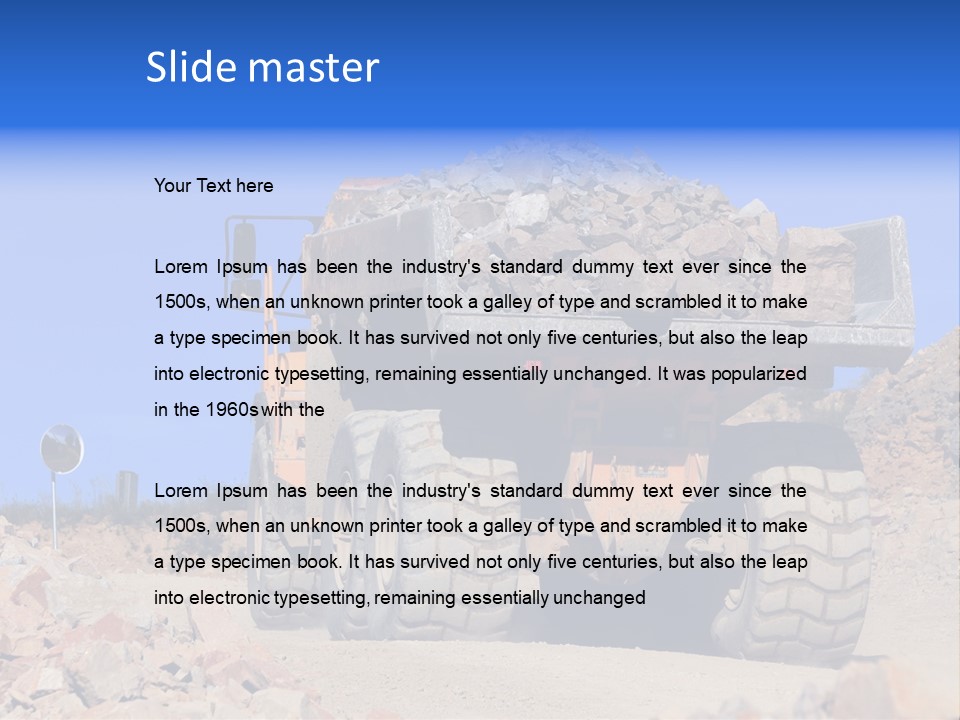 Road Materials Works PowerPoint Template