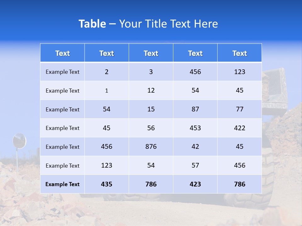 Road Materials Works PowerPoint Template