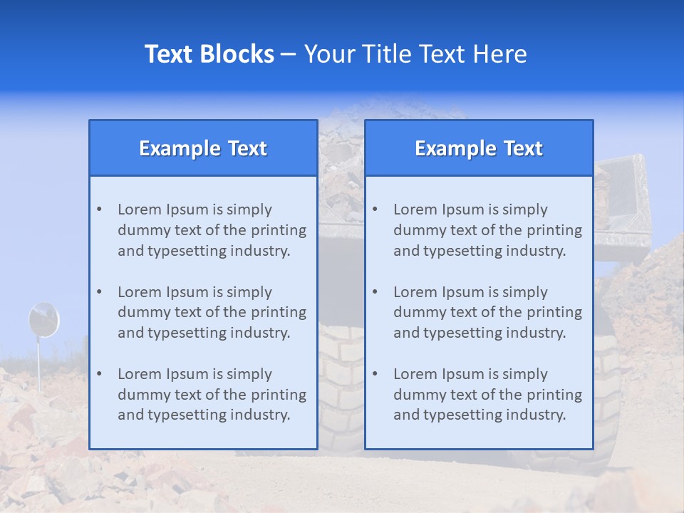 Road Materials Works PowerPoint Template