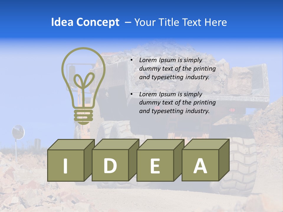 Road Materials Works PowerPoint Template