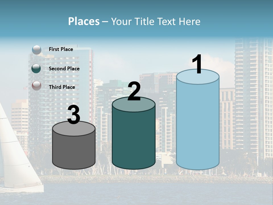 Cityscape Buildings Clear Skies PowerPoint Template