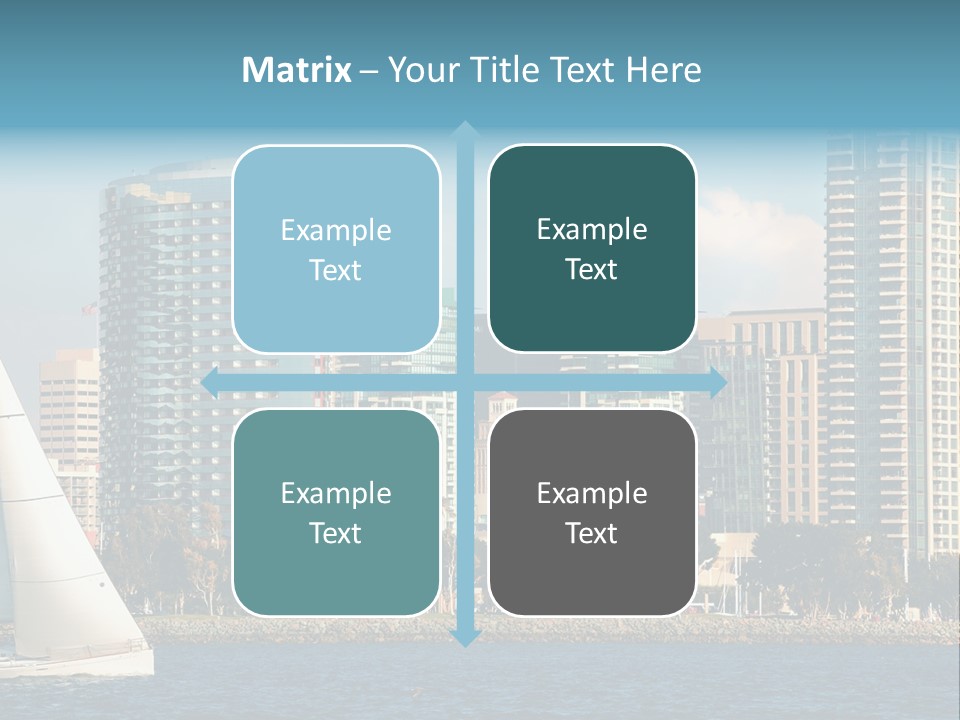 Cityscape Buildings Clear Skies PowerPoint Template