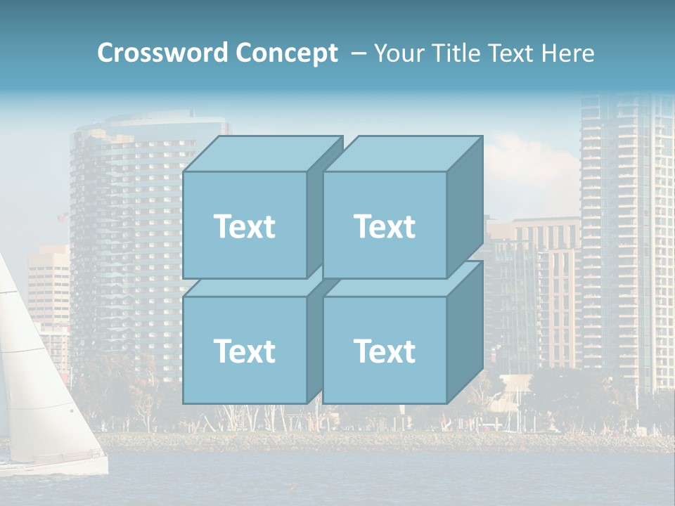Cityscape Buildings Clear Skies PowerPoint Template