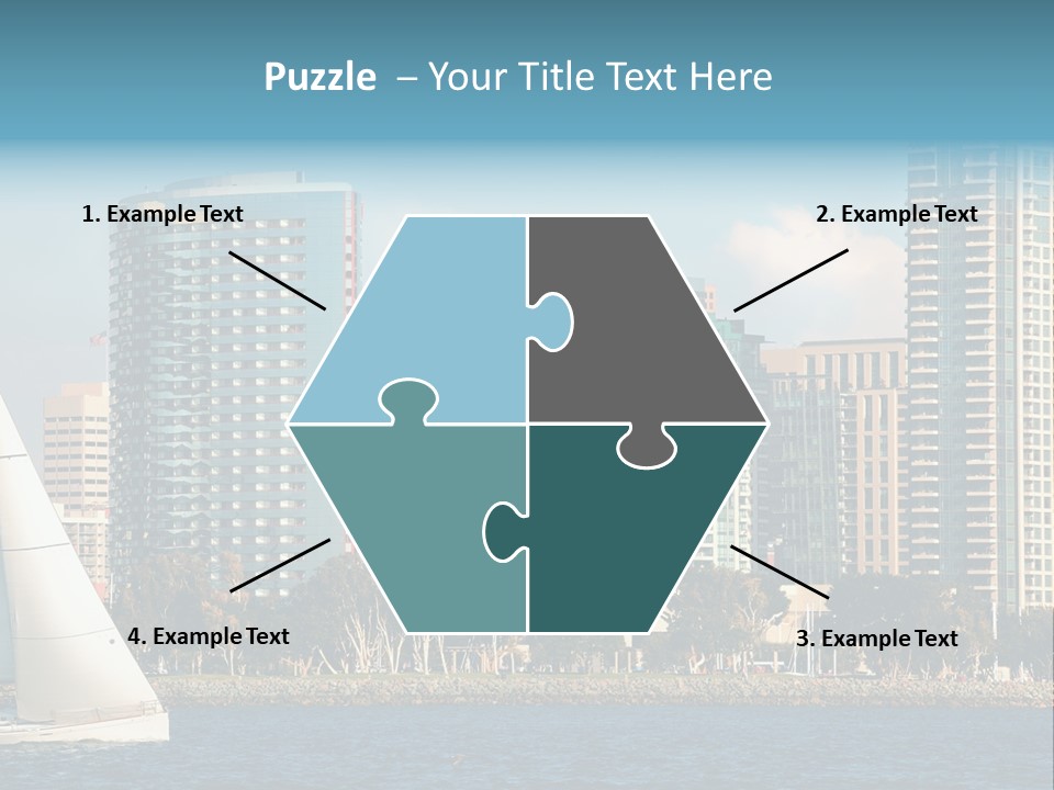 Cityscape Buildings Clear Skies PowerPoint Template