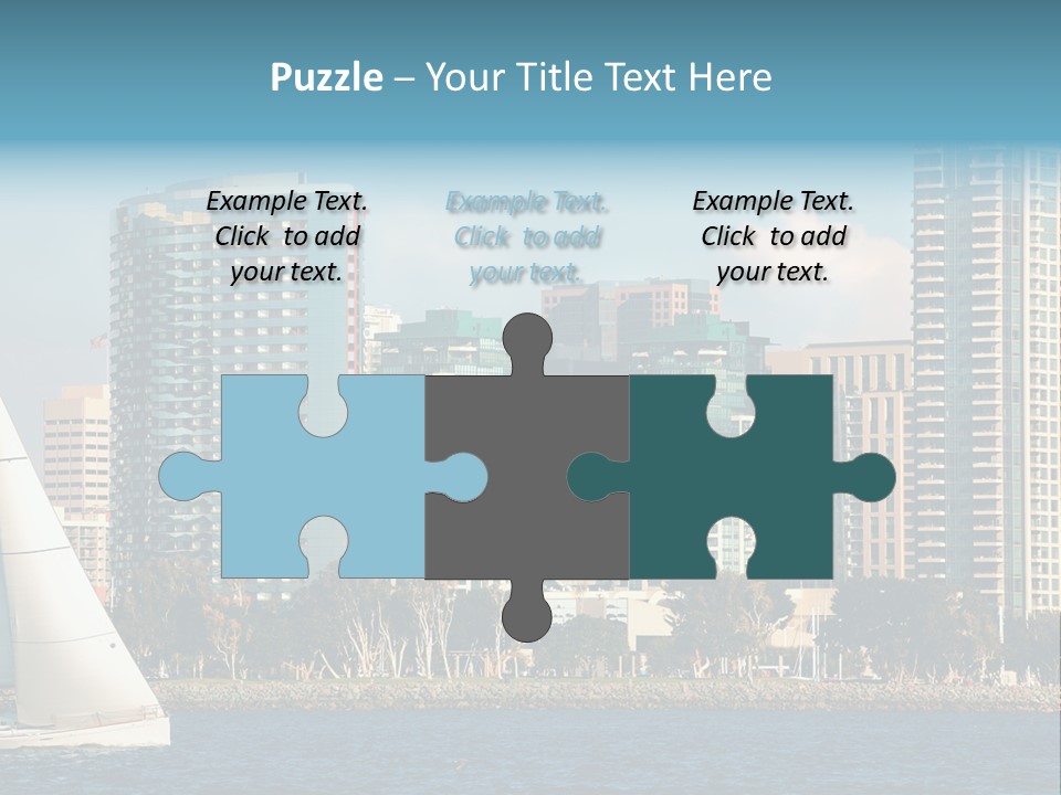 Cityscape Buildings Clear Skies PowerPoint Template