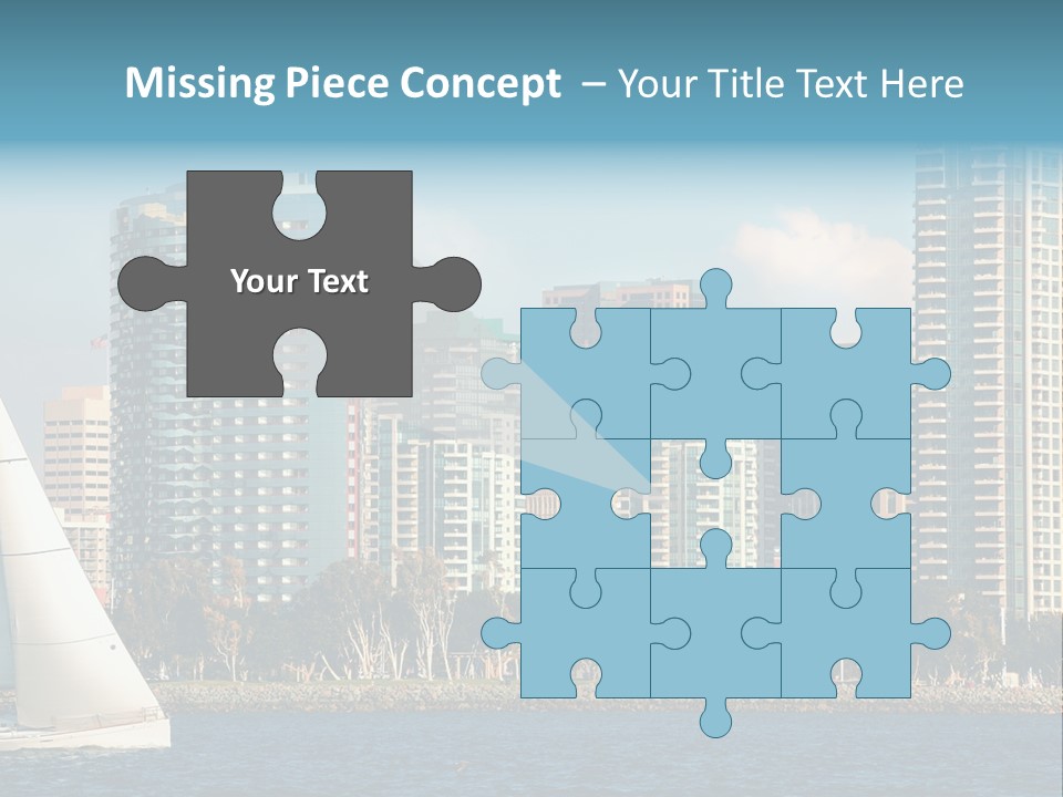 Cityscape Buildings Clear Skies PowerPoint Template